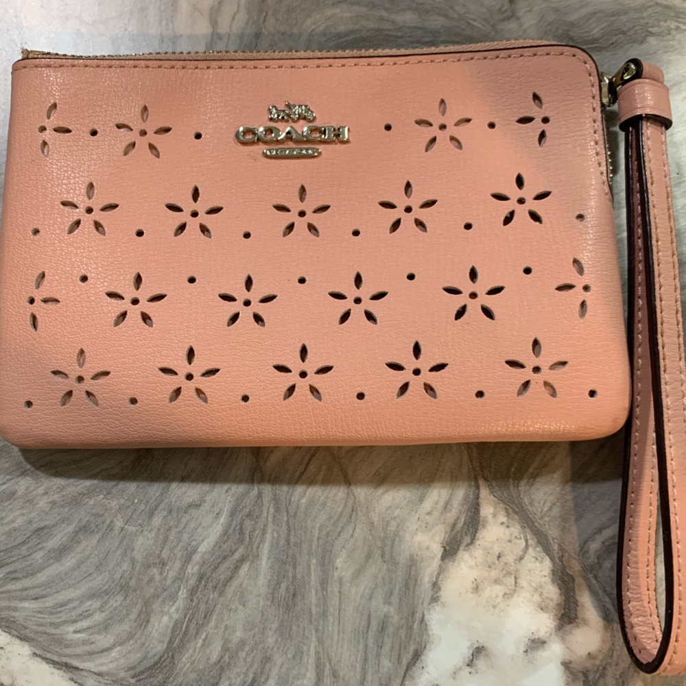 Pink Coach Wristlet